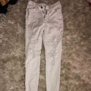 Ripped White Jeans